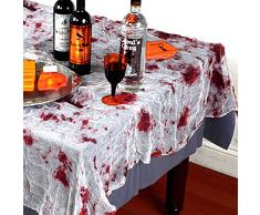 Gifts 4 All Occasions Limited SHATCHI-530 - Tovaglia per feste di Halloween, 152 x 213 cm, colore: Bianco/Rosso