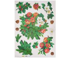Renkalik RENKALIKQSIPM011 M foglio di carta stampa botanica di seta ghirlanda 50 x 70 cm Maxi ( pezzi)
