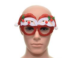 Shatchi 15663 - Bicchieri da Babbo Natale, colore: rosso, accessori per feste di Natale, accessori per selfie, foto, calze della Befana