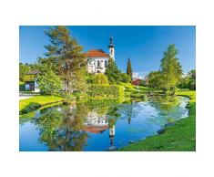 Schmidt Spiele- Fontana Larga, Chiemgau, Puzzle da 1000 Pezzi, Multicolore, 58389