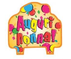 Givi Italia 51246 decorato candela auguri nonna, multicolore, 9 cm