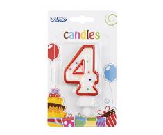 Boland- Candela Numerale, Multicolore, 63404