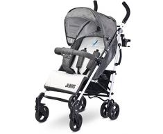 Caretero - Passeggino Jeans con Mantellina Parapioggia, Colore Nero