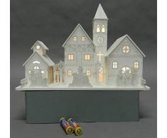 Tabor Paesbianc/Chiesa 30X22Cm L Luci E Decorazioni Luminose Natale Regalo 440, Multicolore, 8003429979058