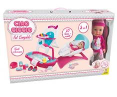 Teorema- Bambolotto con Set Completo Bagnetto, Culla e Seggiolone, 66266