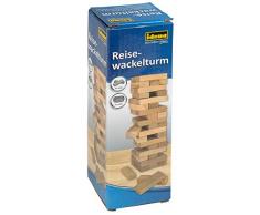 Idena 40206 - Gioco di abilità con 54 mattoncini in legno, ca. 4,8 x 4,8 x 14,4 cm, marrone chiaro