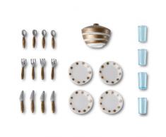Lundby 60.5094.00 - stoviglie e Posate, Mini Bambola con Accessori