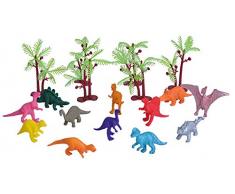 Wild Republic- Set da Gioco Dinosauro, Piccolo, Secchio Avventura Mini, 10 cm, 18 Pezzi, Multicolore, 23151