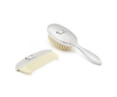 Zilverstad Set Pettine e Spazzola per Bambini, Lega di Zinco, Argento, 145 x 45 x 30 mm