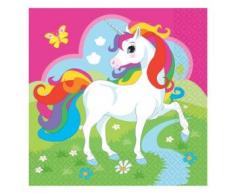 Amscan International 9902103 33 cm Tovaglioli per pranzo con unicorno