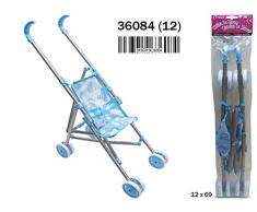 RAMA TRITTON 36084 - Sedia Bambola in Metallo Blu Pieghevole 18,5 x 53 x 45 cm, Multicolore