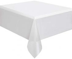 Unique Party 5080 - Tovaglia Plastificata Trasparente, 2.74 m x 1.37 m