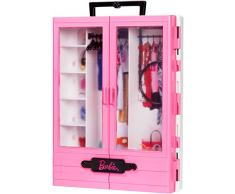 Barbie - Armadio da Sogno Fashionistas, armadio rosa trasportabile con tanti accessori trendy inclusi, sei appendini e tanto spazio per riporre i vestiti, giocattolo per bambini, 3+ anni, GBK11