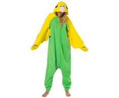 Katara- Tuta Costume Animale per Carnevale, Pigiama Pappagallo per Adulti, Verde, Altezza corporea 145-155cm (S), 1744