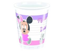 Procos 85567 - Bicchieri Plastica Baby Minnie & Daisy 200 ml, 8 Pezzi, Rosa/Bianco