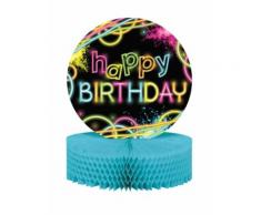 Centrotavola Happy Birthday Fluo Party