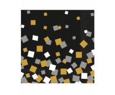 16 tovaglioli di carta coriandoli oro e argento