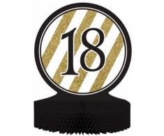 Centrotavola 18 anni nero e oro
