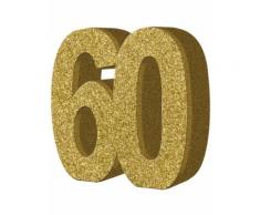Decorazione da tavola dorata 60 anni