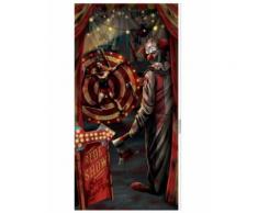 Decorazione porta clown spaventoso
