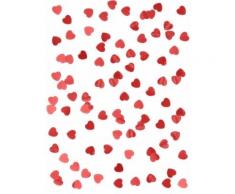 Sacchetto di coriandoli rossi metallizzati a forma di cuore