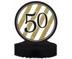Centrotavola 50 anni nero e oro