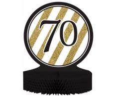 Centrotavola 70 anni nero e oro