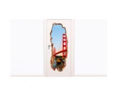 Adesivo per porte in vinile: Ponte di San Francisco
