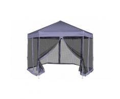 Gazebo pieghevole esagonale - Blu scuro