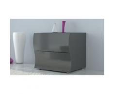 :1x Comodino Onda con 2 cassetti / Antracite