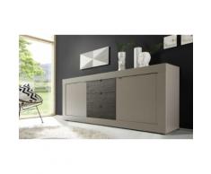 Credenza 2 ante 3 cassetti Peltro/Legno