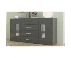Credenza Daiquiri: 160 x 40,6 x 79,5 cm / Antracite laccato