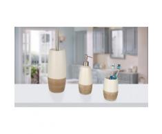 Dispenser per sapone 590 ml, bicchiere portaspazzolini, portascopino per WC