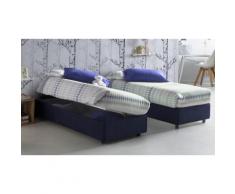 Sommier letto: Singolo con apertura laterale / Blu