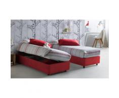 Sommier letto: Singolo con apertura laterale / Rosso