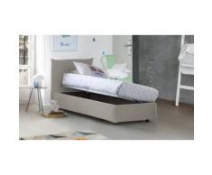 Letto : Singolo contenitore apertura laterale / Panna