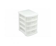 Cassettiera multiuso: A 4 piani / Bianco