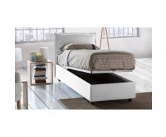 Letto Verona Singolo contenitore apertura frontale: Bianco