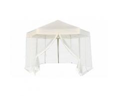 Gazebo pieghevole esagonale - Bianco Crema
