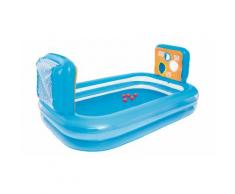 Bestway Piscina pallanuoto con tiro a segno 237x152x94 cm, 2 anelli, 5 palle incluse