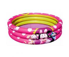 91060 Piscina gonfiabile Minnie 102x25 cm tre anelli rosa Bestway