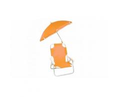 Sedia pieghevole per bambini con ombrellino - 2576: Arancio