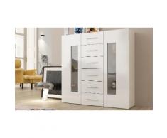 Credenza Daiquiri: 121 x 40,6 x 119 cm / Bianco laccato