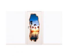 Adesivo per porte in vinile: Resort tropicale