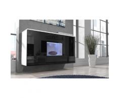 Credenza da soggiorno Viviana - Bianco con fronte nera