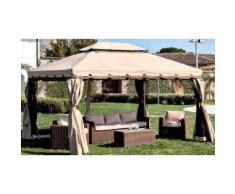 Gazebo da giardino completo: 3 x 4 m
