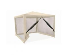 Gazebo in metallo con zanzariere: Ecru