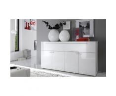 Credenza Cube a 4 ante: Bianco