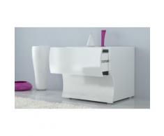 :1x Comodino Onda con 2 cassetti / Bianco