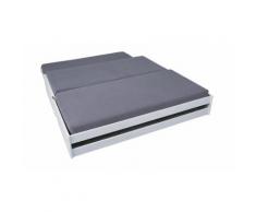 Letto singolo trasformabile in 3 letti in pino tinto bianco
